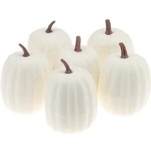 NWT 6 fake pumpkins fall small